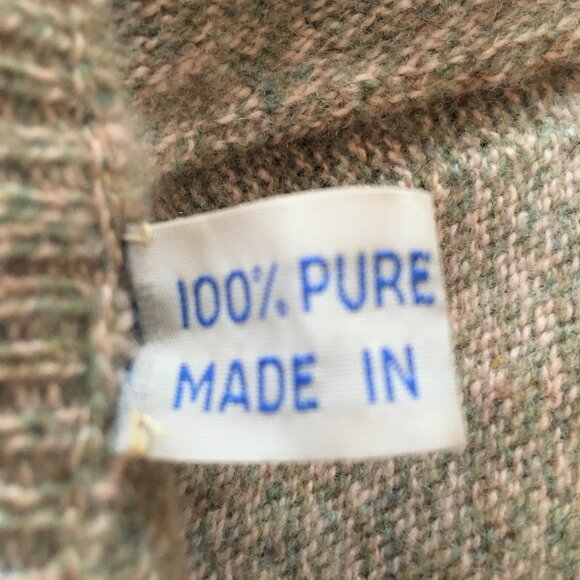 Scotland Cashmere 2-ply Sweater V-neck Pullover Sleeves Tan Men's Small Unisex - Picture 13 of 16